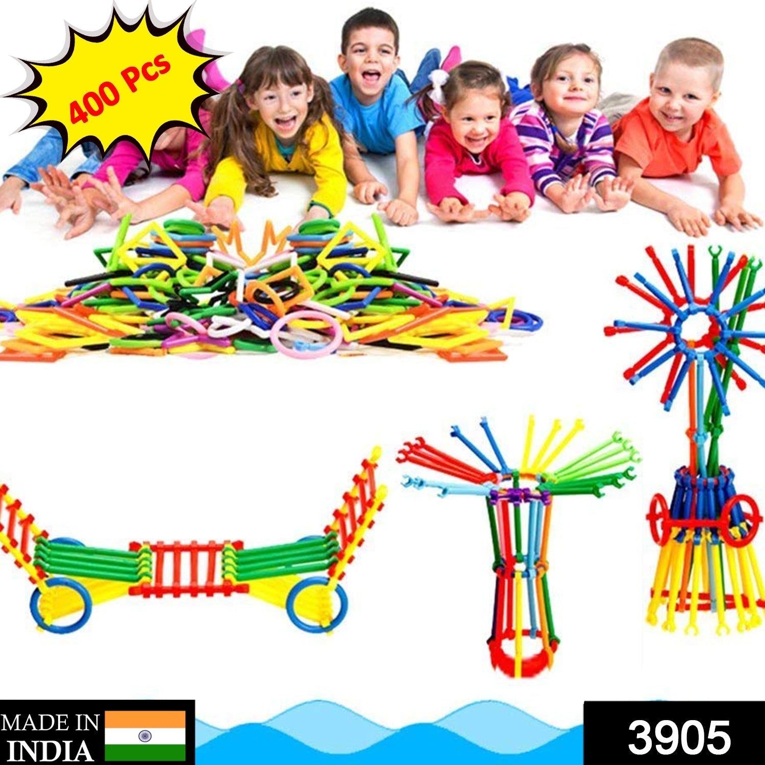 3905 400 Pc Sticks Blocks Toy used in all kinds of household and official places by kids and children's specially for playing and enjoying purposes. DeoDap