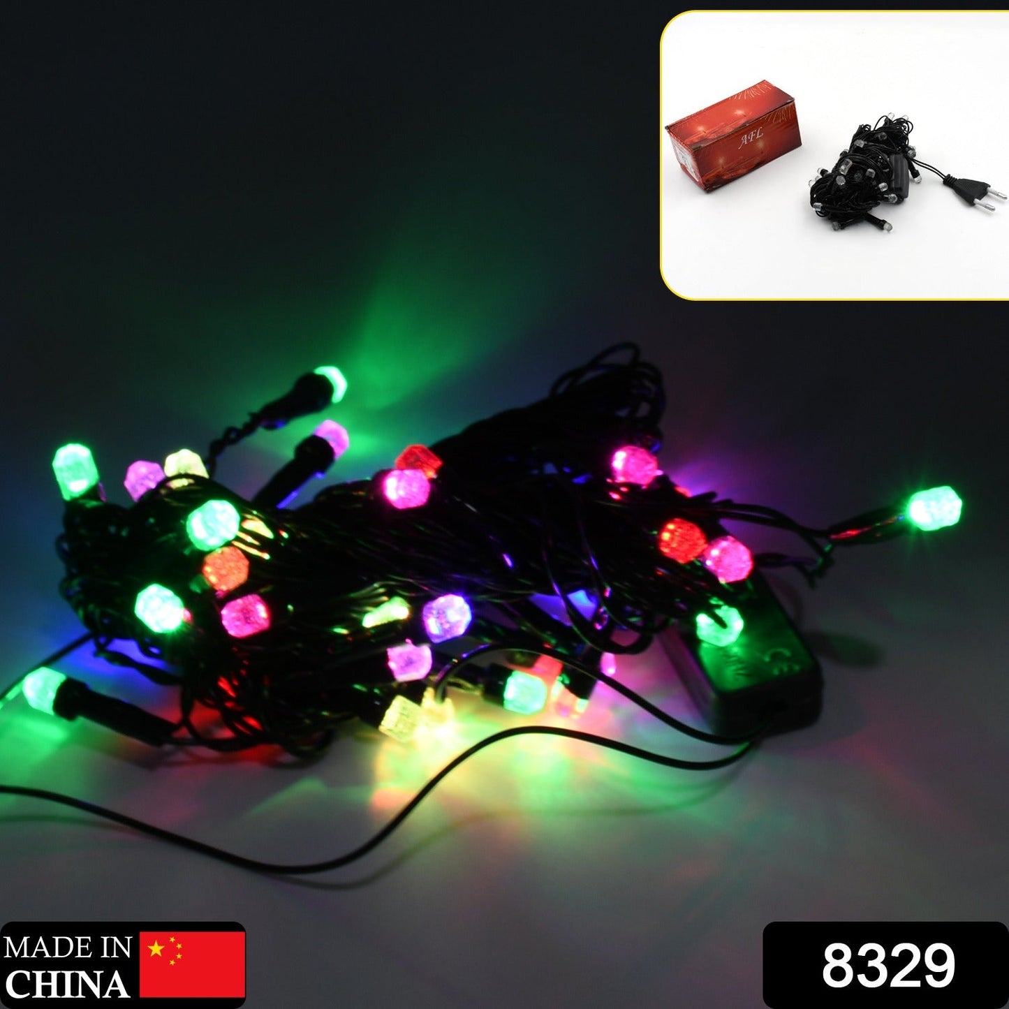 8329 9Mtr Flower Design Home Decoration Electrical Series Light Home Decoration Diwali & Wedding LED Christmas String Light Indoor and Outdoor Light ,Festival Decoration Led String Light, Multi-Color Light (36L 9Mtr)