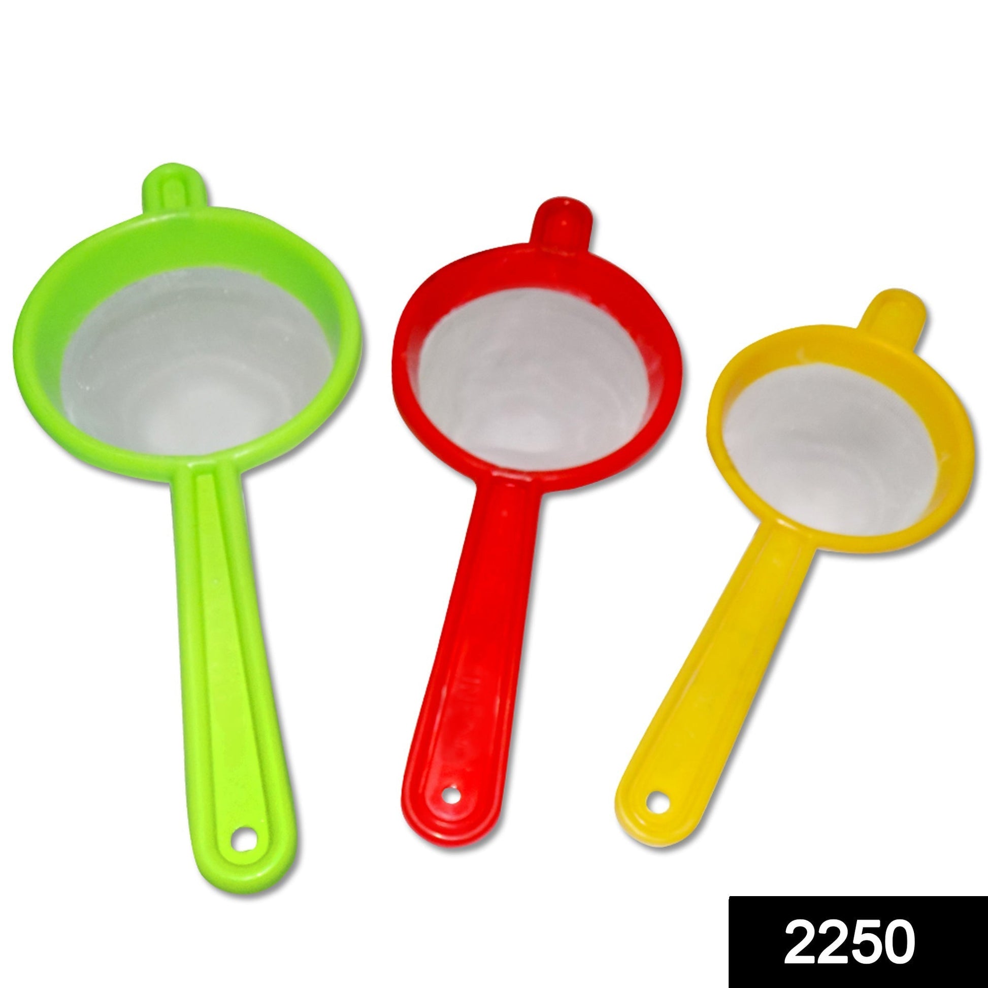 2250 Plastic Multipurpose Tea and Coffee Strainer (Pack of 3) DeoDap