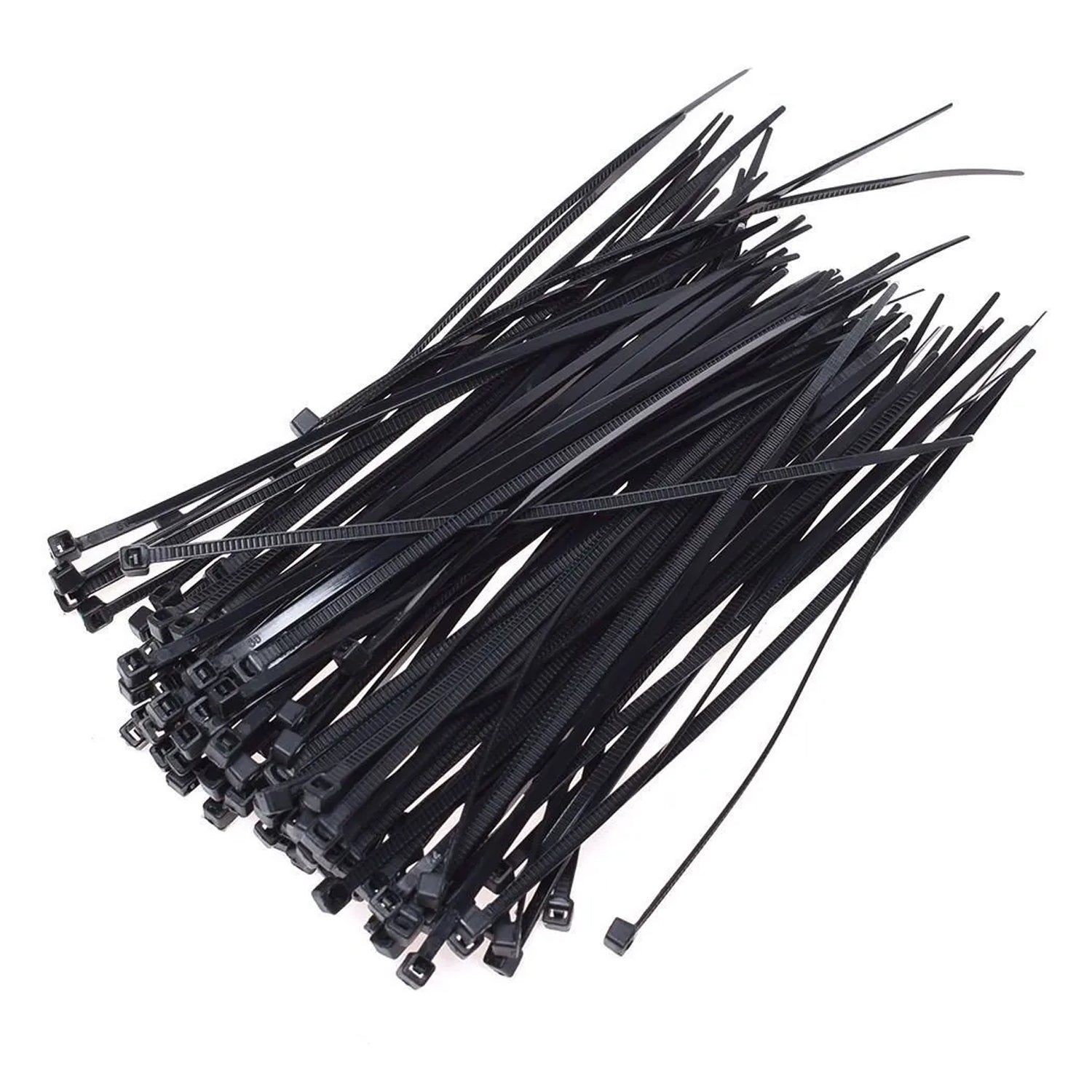 3138 4Inch Nylon Self Locking Cable Ties, Heavy Duty Strong Zip Wire Tie. Pack of 100pc - Black Amd-Deodap