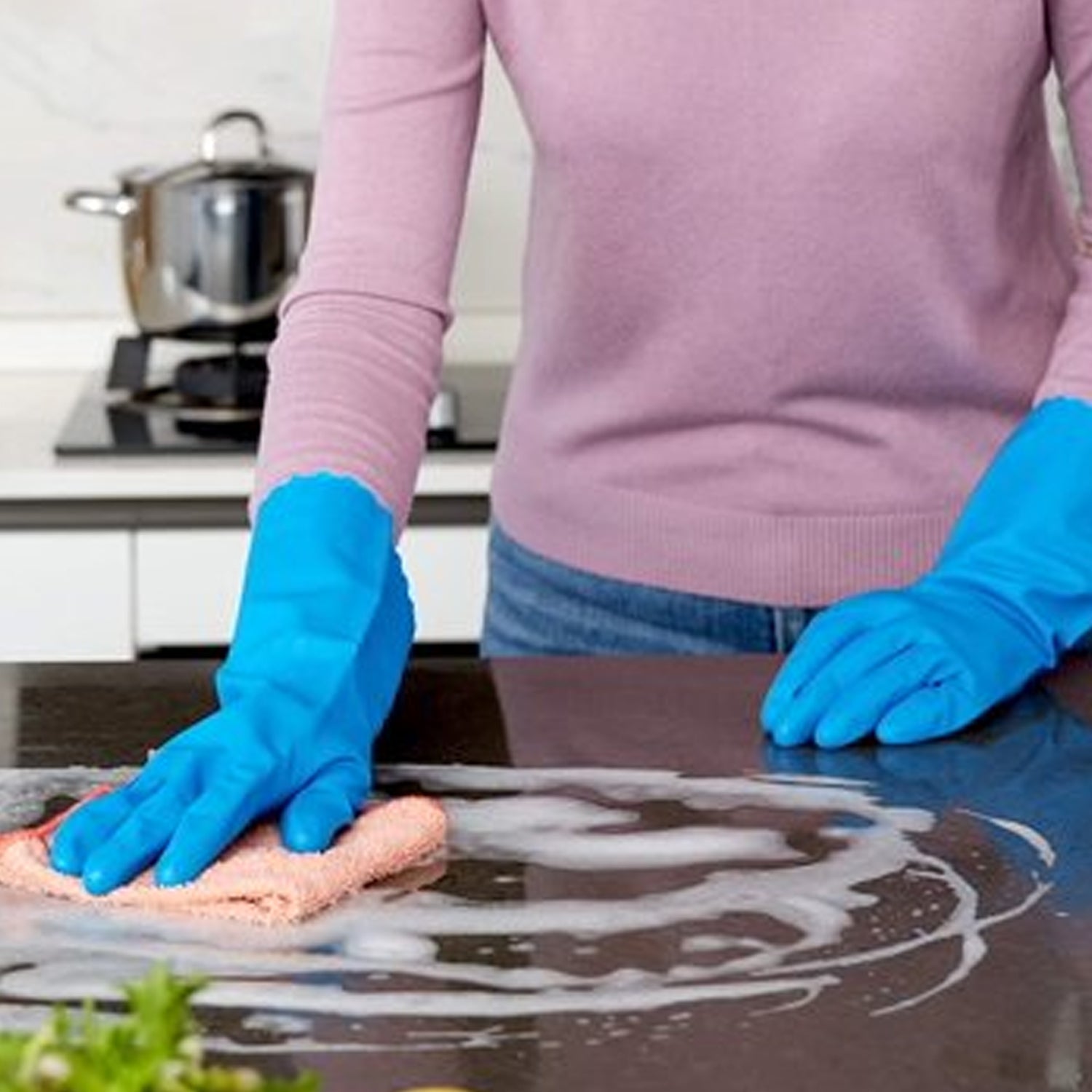 4855 2 Pair Large Blue Gloves For Different Types Of Purposes Like Washing Utensils, Gardening And Cleaning Toilet Etc. DeoDap