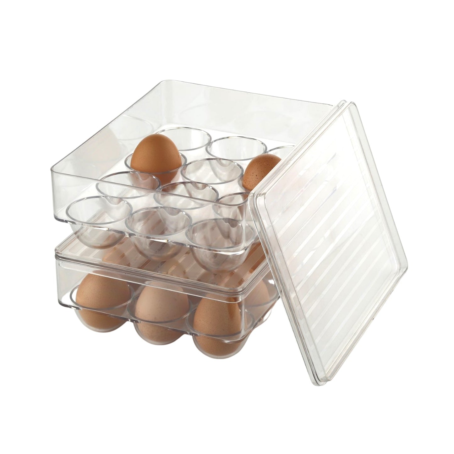 2794 12 Cavity Egg Storage Box For Holding And Placing Eggs Easily And Firmly. DeoDap