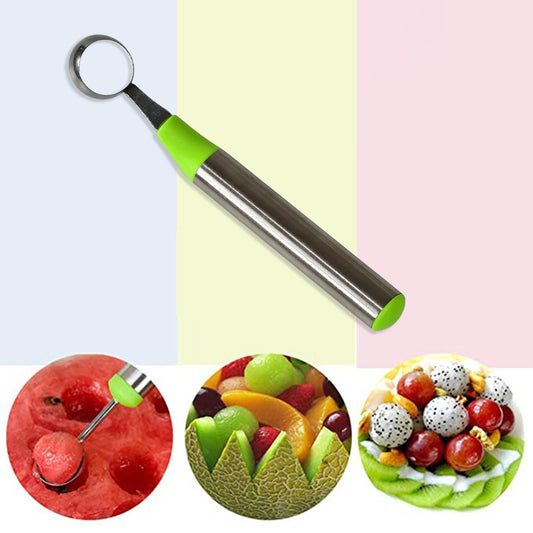 2200 Melon Baller with handle for easy grip, Melon Corer Peeler, Stainless Steel Fruit Scooper Tool. DeoDap