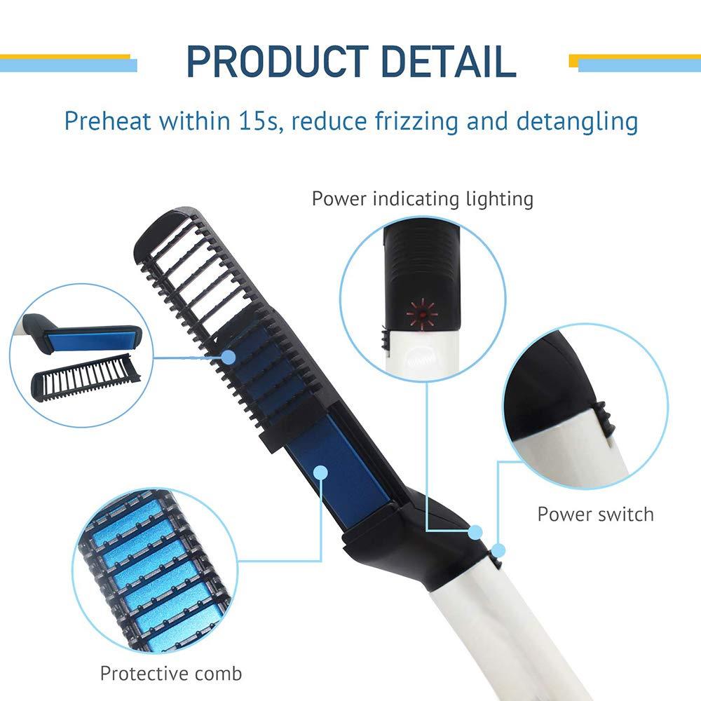 348 Men's Beard and Hair Curling Straightener (Modelling Comb) DeoDap