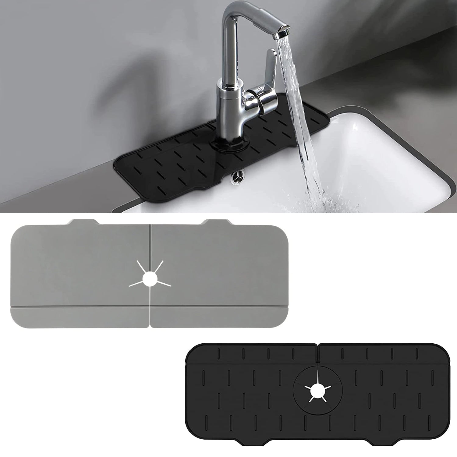 4914 Silicone Sink Faucet Pad, Drip Protector Splash Countertop, Rubber Drying Mat, Sink Splash Guard for Kitchen Bathroom Bar. DeoDap