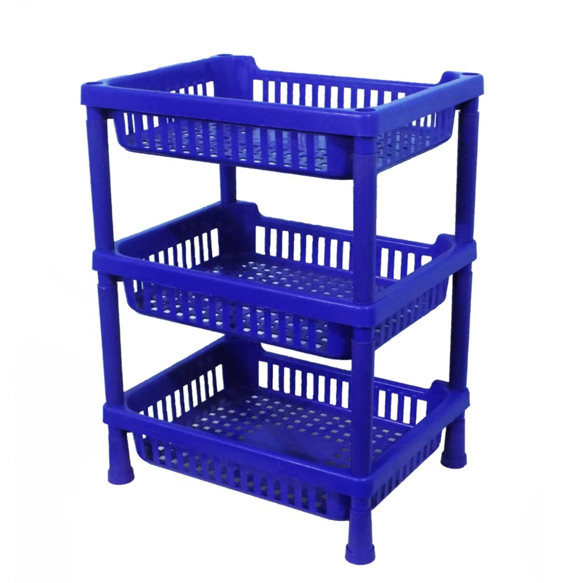 0803 Multipurpose Plastic Storage Rack Oraganiser - 3 pcs DeoDap