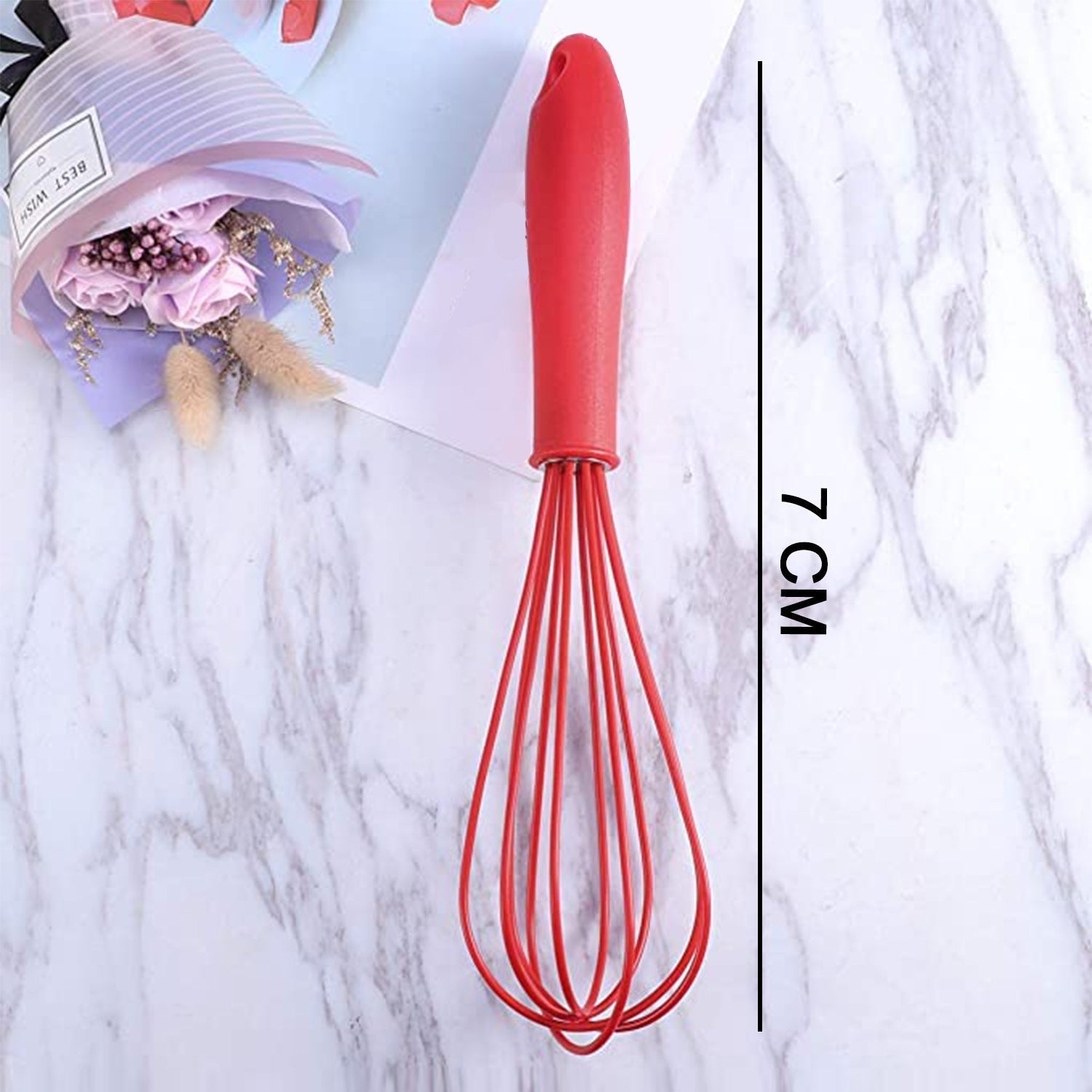 2930 Manual Whisk Mixer Silicone Whisk, Cream Whisk, Flour Mixer, Rotary Egg Mixer, Kitchen Baking Tool. DeoDap