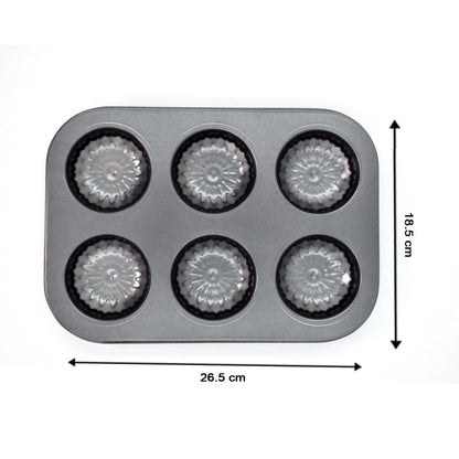 7079 6 slot Non-Stick Muffins Cupcake Pancake Baking Molds DeoDap