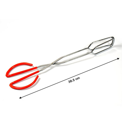 2984 Kitchen Baking BBQ Heat Resistant Cooking Food Clip with Silicone Tips Tongs , Pack of 1 DeoDap