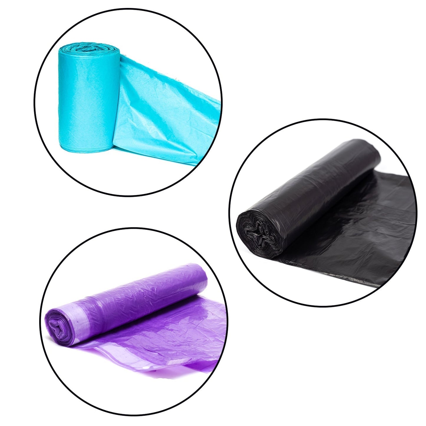 9224 Multi color 3Roll Garbage Bags/Dustbin Bags/Trash Bags 45x60cm DeoDap