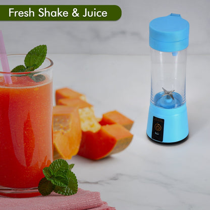 0131 Portable 6 Blade Juicer Cup USB Rechargeable Vegetables Fruit Juice Maker Juice Extractor Blender Mixer DeoDap