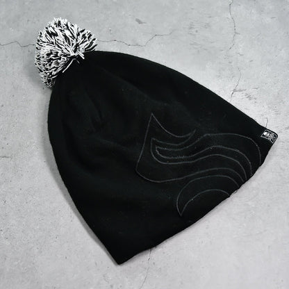 6341 Men's and Women's Skull Slouchy Winter Woolen Knitted Black Inside Fur Beanie Cap. DeoDap