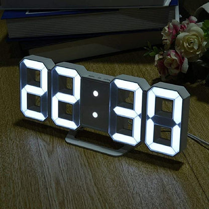 Acrylic Digital LED Display Number Clock Works on Electricity Table Wall Hanging Alarm Clock | Digital Alarm Clock Table Office Clock (multicolor)