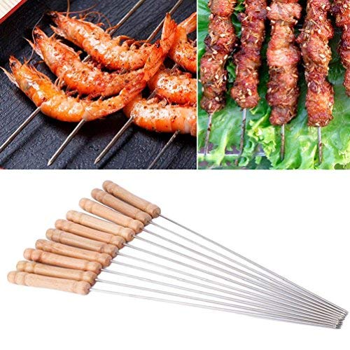 2224 BBQ Tandoor Skewers Grill Sticks for Barbecue (Pack of 12) DeoDap