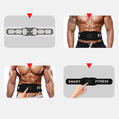 The grand magazin weight loss Abdomen Waist for Fitness Belt Abdominal Smart Home Men Exercise Women USB Training of Black Charging