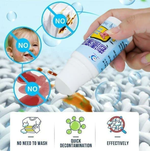 Stain Remover for Clothes | Multi-Purpose Roll Bead Fabric Clothes Stain Remover Pan | Instant Stain Remover for Cotton, Linen, Polyester, Blended Fabric, Denim, Down Jacket