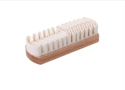 The grand magazin Rubber Crepe Soft Shoe Brush - Suitable for Leather Cleaning Suede & Nubuck Boots, Bags and Belts (Handcrafted Suede Brush for Shoes), Multicolour