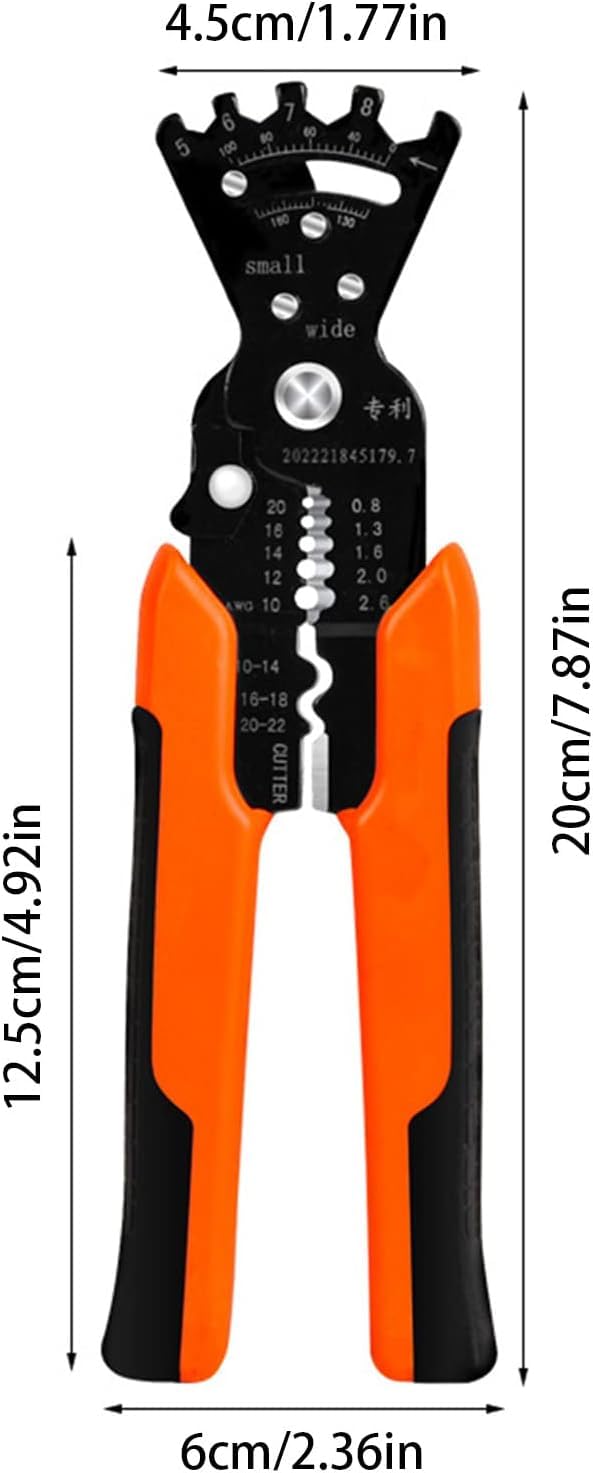 The grand magazin Wire Stripper Multifunctional Cable Stripper Wire Cutter Wire Crimper Professional Automatic Wire Stripping Pliers Tool for Wire Stripping Cutting Crimping Winding Wrench Tool (5 IN 1 Pliers)