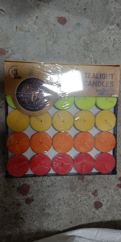 6942 DECORATIVE COLOR CANDLE LIGHT CANDLE PERFECT FOR GIFTS, HOME, ROOM, BIRTHDAY, ANNIVERSARY DECORATIVE CANDLES (50 Pc Set)