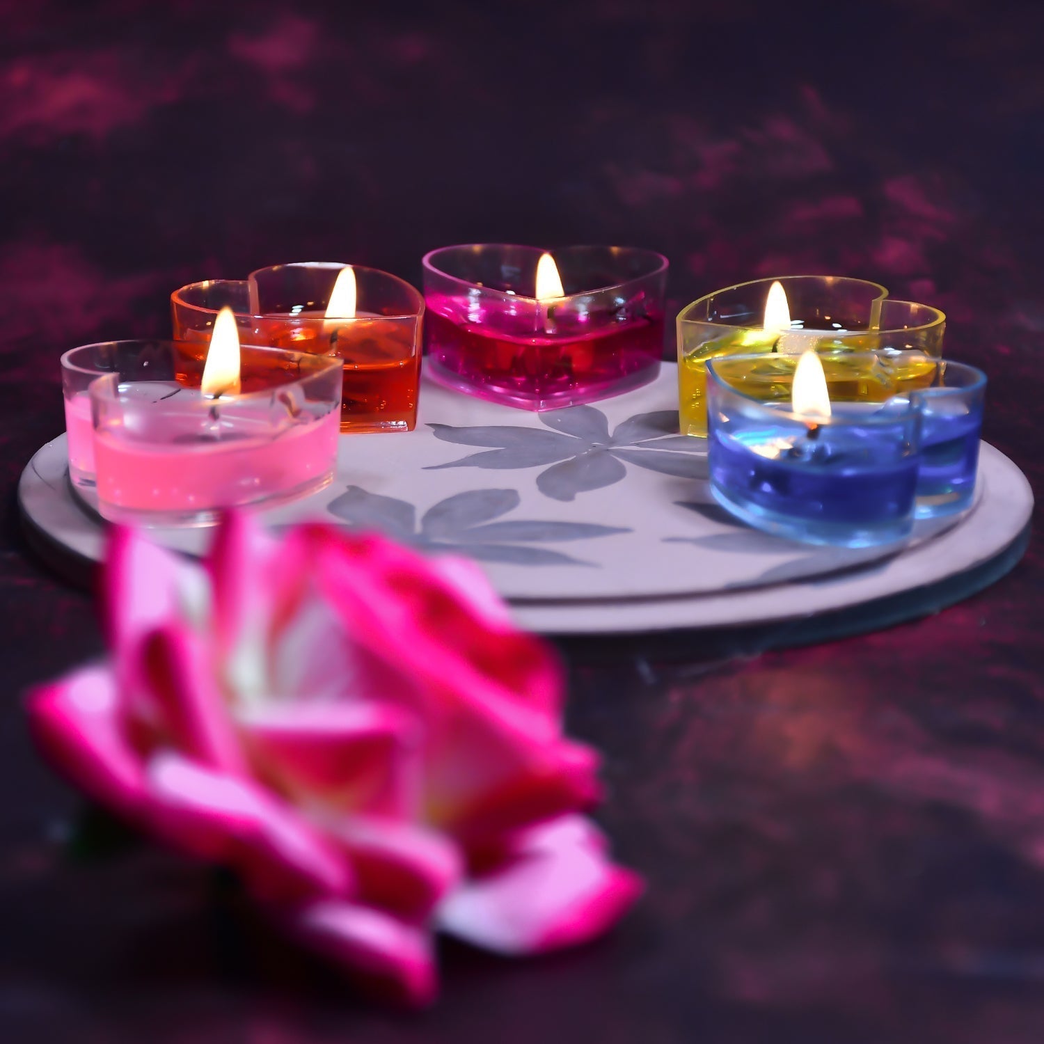 6238 Heart Shape Wax Scented Candles. (Pack of 20 pcs) DeoDap