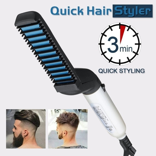 348 Men's Beard and Hair Curling Straightener (Modelling Comb) DeoDap