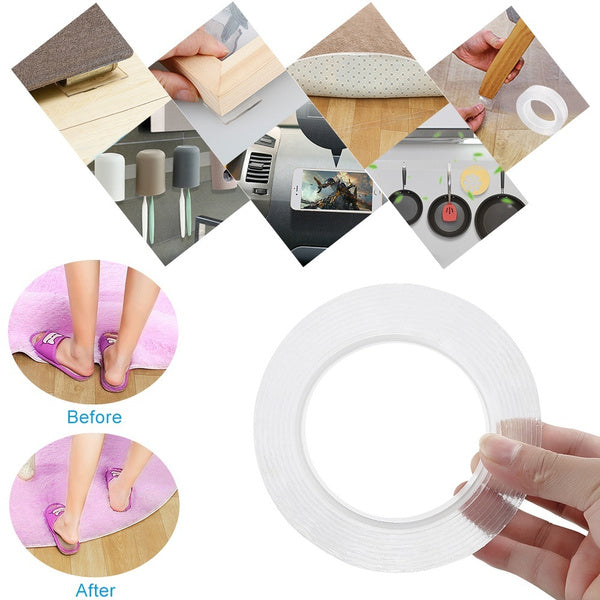 1679 3 Meter Double Sided Adhesive Silicon Grip Gel Tape DeoDap