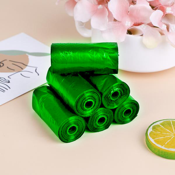 1585 Bio-degradable Eco Friendly Garbage/Trash Bags Rolls (19" x 21") (Green) DeoDap