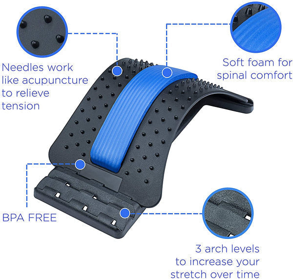 1673 Multi-Level Back Stretcher Posture Corrector Device for Back Pain DeoDap