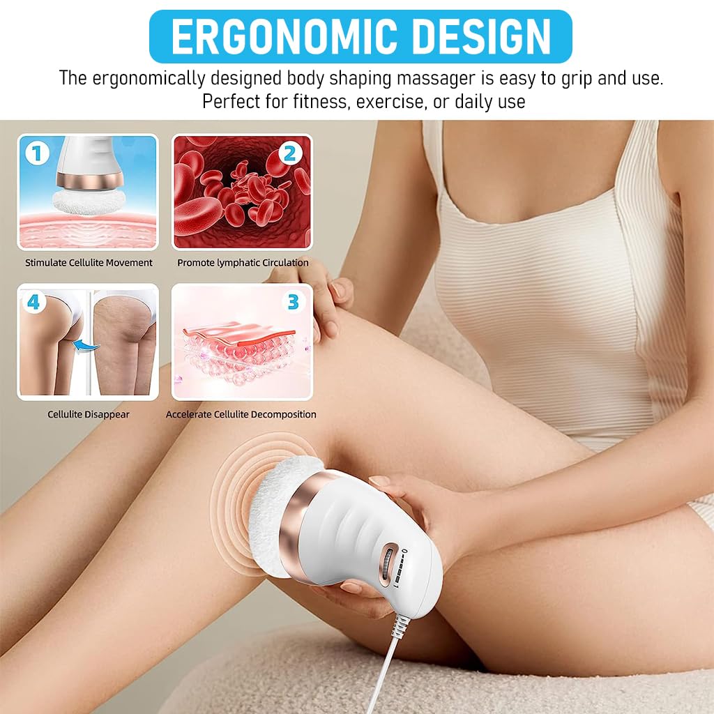 The grand magazin Body Massager Electric Shoulder Back Massager Full Body Massager for Neck, Back, Arm, Lumbar, Leg Viberation Muscle Massager with Stepless Adjustment Knob Beauty Sculpt Massager