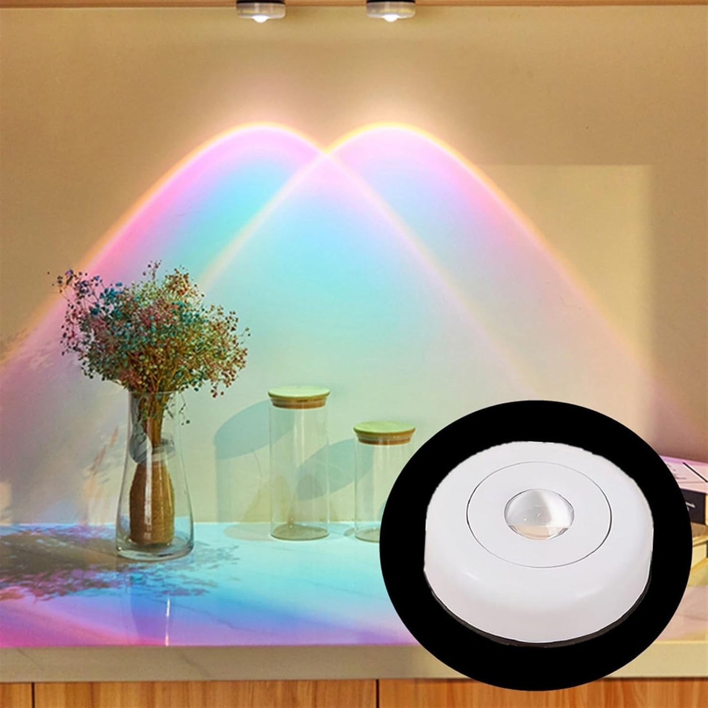 Sunset Projection Lamp, 360 Degrees Rotating White Light Smart Sensor Light