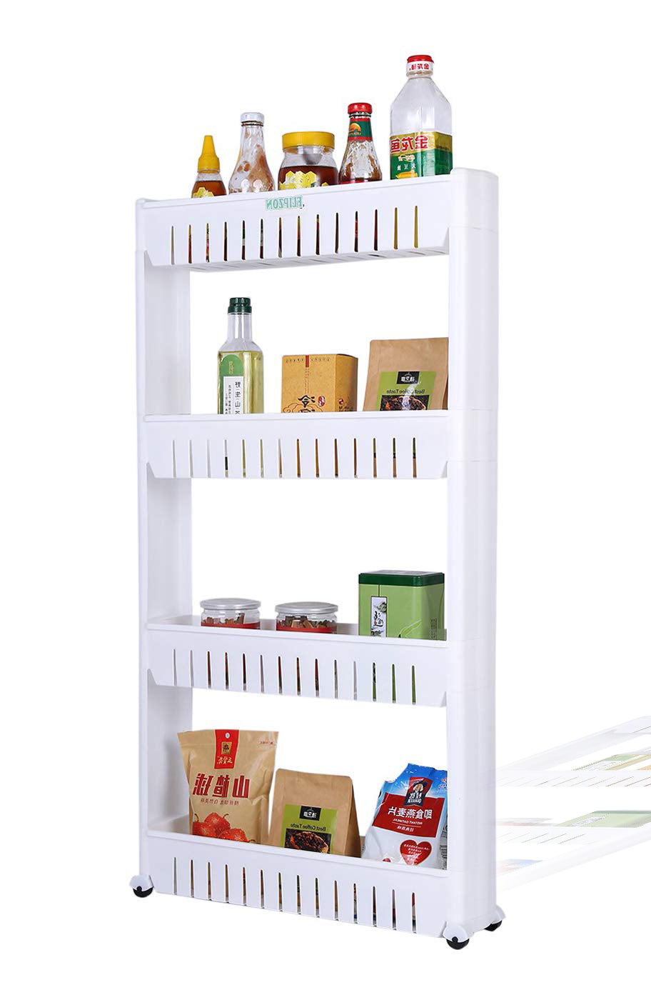 2120 Multipurpose 4 Layer Space Saving Storage Organizer Rack Shelf DeoDap