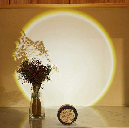 Sunset Projection Lamp, 360 Degrees Rotating White Light Smart Sensor Light