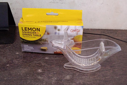 Manual Lemon Slice Squeezer, Portable Transparent Fruit Juicer, Orange Citrus Manual Bird Shape Hand Juicer for Orange Lemon Lime,for Kitchen (Color Box)