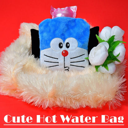 6504 Doremon small Hot Water Bag with Cover for Pain Relief, Neck, Shoulder Pain and Hand, Feet Warmer, Menstrual Cramps. DeoDap