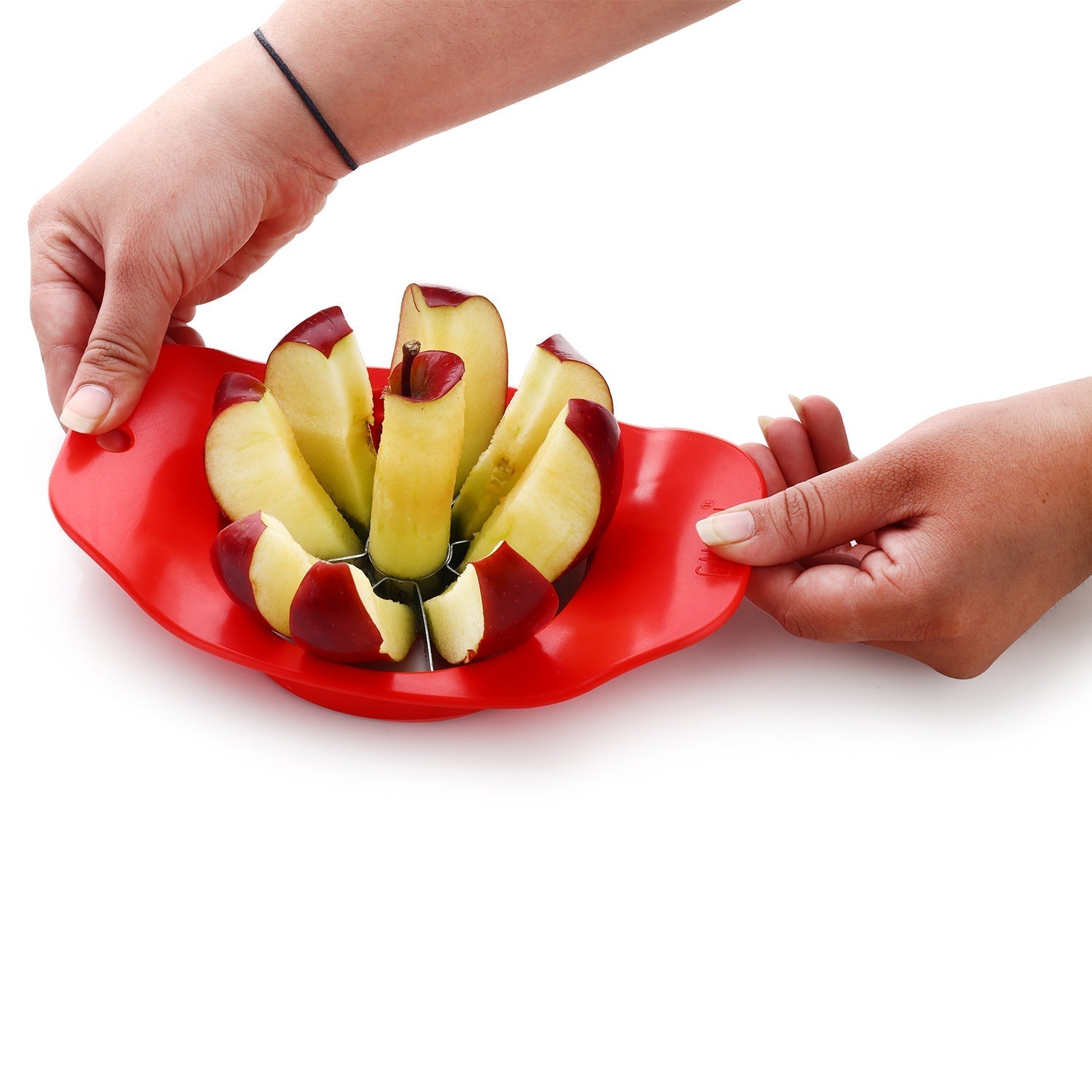 8124 Ganesh Plastic & Stainless Steel Apple cutter  (colors may vary) DeoDap