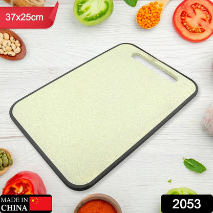 2053 Plastic Big Size Kitchen Chopping Board Household Cutting Board Knife Board Vegetable Cutting and Fruit Multi-purpose Plastic Sticky Board Cutting board (37x25Cm)