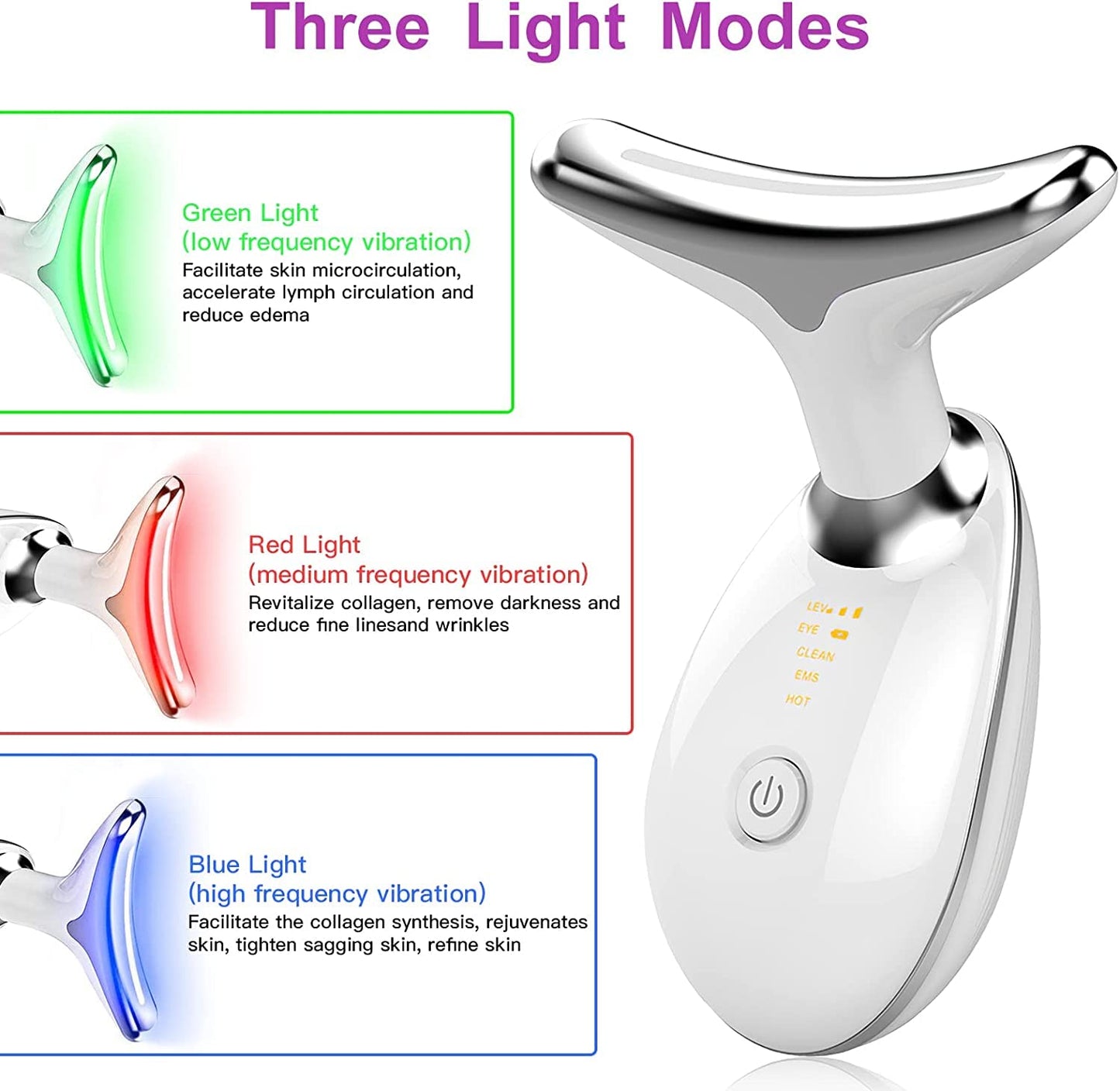 The grand magazin Neck Face Firming Wrinkle Removal Tool Double Chin Reducer Vibration Massager Skin Rejuvenation Beauty Device for Face and Neck - Face & Neck Lifting Device Chin Lifting Device, Skin Groomer