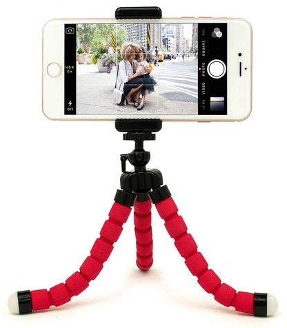 0266 Portable Mini Octopus Tripod Stand with Phone Holder for Live Selfie, Mobile Phone Portable and Adjustable Stent