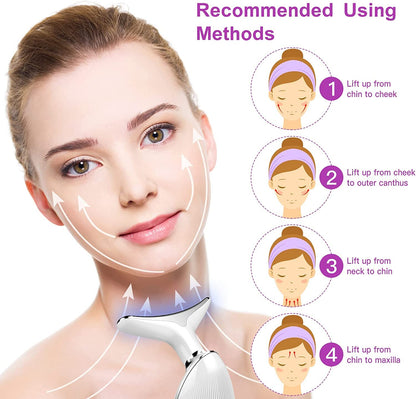 The grand magazin Neck Face Firming Wrinkle Removal Tool Double Chin Reducer Vibration Massager Skin Rejuvenation Beauty Device for Face and Neck - Face & Neck Lifting Device Chin Lifting Device, Skin Groomer