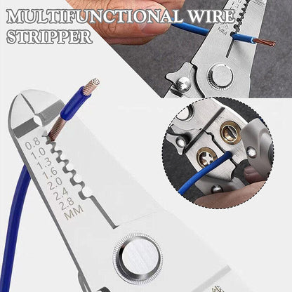 The grand magazin 6 In 1 Multifunction Electrician Wire Plier Tool || Electrical Wire Strippers Wire Splitting Pliers|| Stainless Steel Electrical Stripping Tool || Cable Stripping Cutting and Crimping