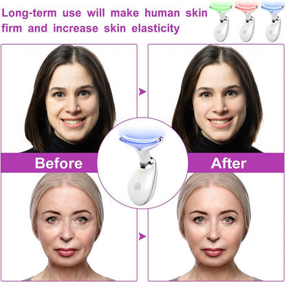 The grand magazin Neck Face Firming Wrinkle Removal Tool Double Chin Reducer Vibration Massager Skin Rejuvenation Beauty Device for Face and Neck - Face & Neck Lifting Device Chin Lifting Device, Skin Groomer