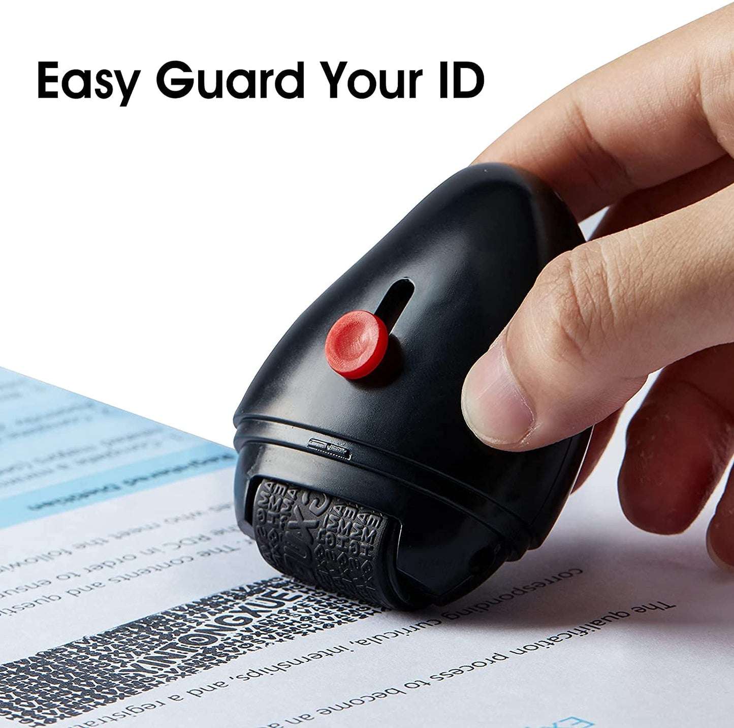 The grand magazin Identity Protection Roller Stamp Guard Your ID Stamp Roller with Cutting Tool Designed for Anti-Theft, Protect Your Confidential Address, Bank Statement, Personal Privacy