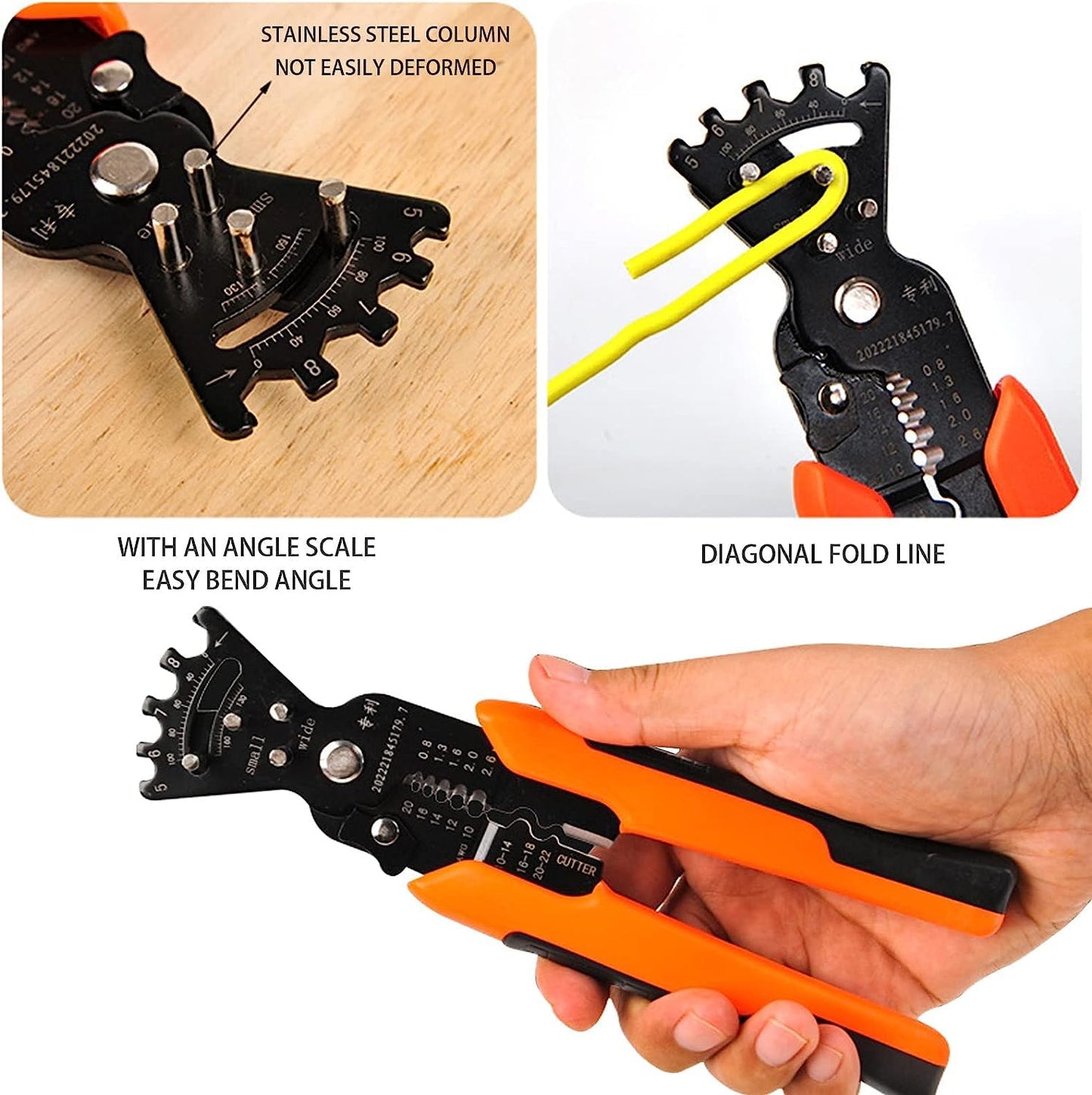 The grand magazin Wire Stripper Multifunctional Cable Stripper Wire Cutter Wire Crimper Professional Automatic Wire Stripping Pliers Tool for Wire Stripping Cutting Crimping Winding Wrench Tool (5 IN 1 Pliers)