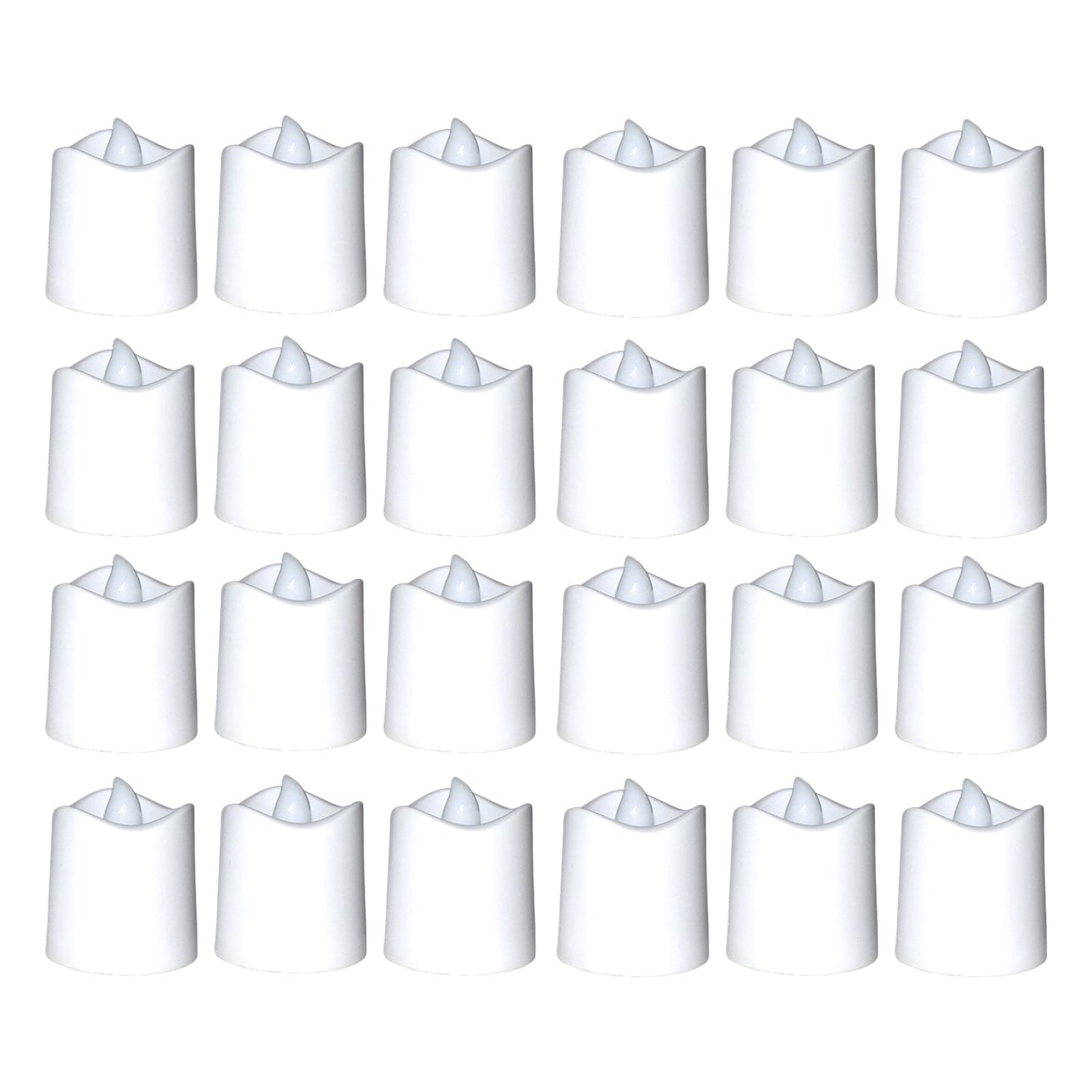 7221 Festival Decorative - LED Tealight Candles (White, 24 Pcs) DeoDap