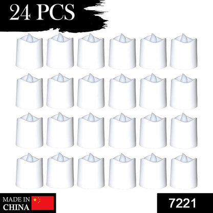 7221 Festival Decorative - LED Tealight Candles (White, 24 Pcs) DeoDap