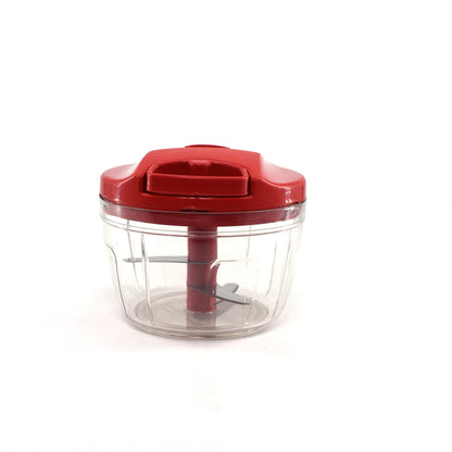 2283R Manual Red mini plastic food chopper with extra sharp blades (375 Ml)