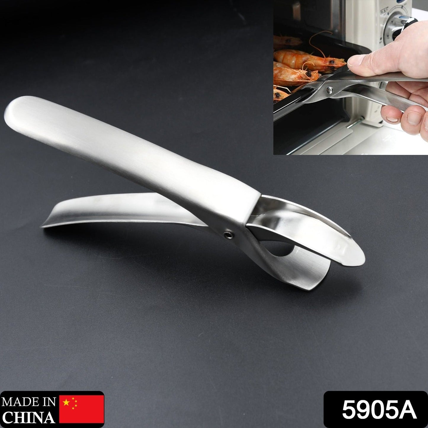 5905A Plates Tongs, Easy and Labor‑Saving High Strength and Without Burrs Anti‑Hot Clip for Daily Use for Home