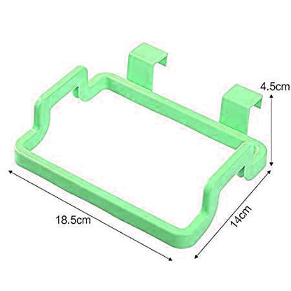 1168 Kitchen Plastic Garbage Bag Rack Holder ( Green Color ) DeoDap