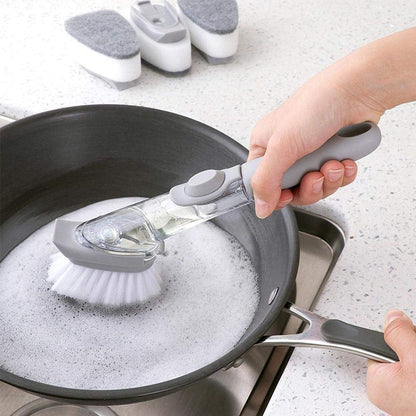 1271 Automatic Liquid Dispenser Dish Clean Brush Scrubber DeoDap