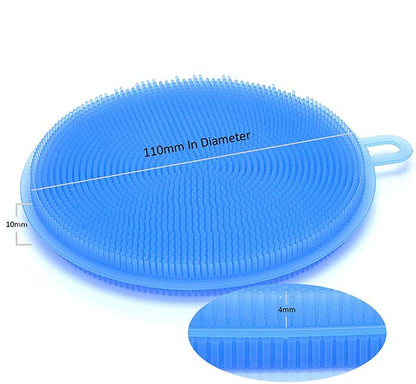 1344 Silicone Dish Scrubber Sponge Mildew Free, Non Stick, Heat Resistant DeoDap